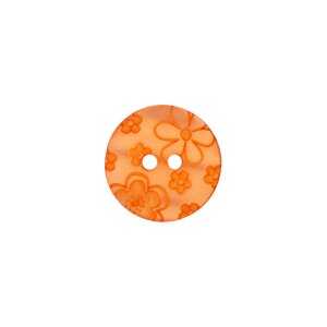 Poly-Knopf 2-Loch 15mm orange