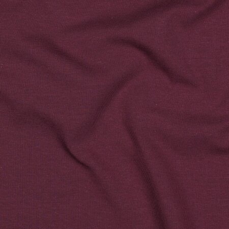 Bio Baumwolljersey Stoff Amelie Uni aubergine