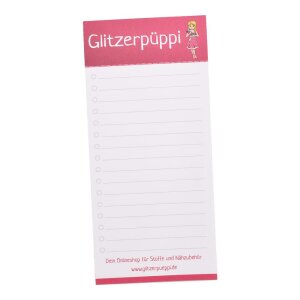 GRATISGESCHENK - Glitzerpüppi Notizblock