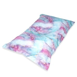 Chillstar bedruckter Sitzsack XXL Liquid Marble Pink Mint...