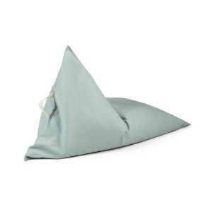 Liou einfarbiger Sitzsack Kinder "Uni" aus weicher Bio-Baumwolle inkl. Füllung 110x70x60cm (Mint)