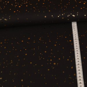 1 Reststück 0,95m Jersey Foil Print - Golden Dots -...