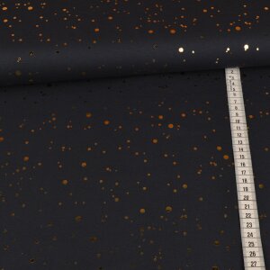 1 Reststück 0,50m Jersey Foil Print - Golden Dots -...
