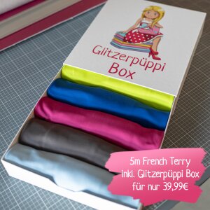 5 x 1m French Terry in der Glitzerpüppi Box ! French...