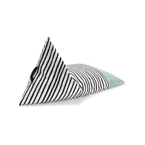 Liou Sitzsack Kinder "Zebra" aus weicher Bio-Baumwolle inkl. Füllung 110x70x60cm (Mint)