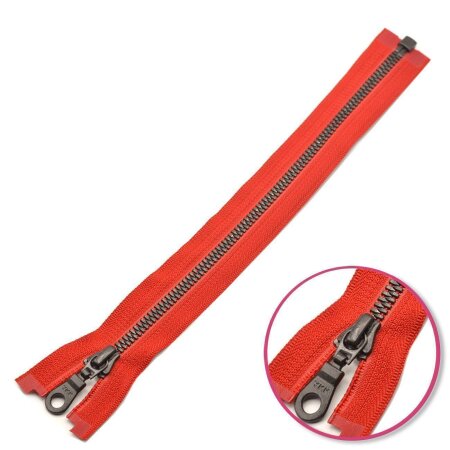 Reißverschluss Rot 65cm teilbar mit Zähnchen aus Kunststoff YKK (4296577-519)